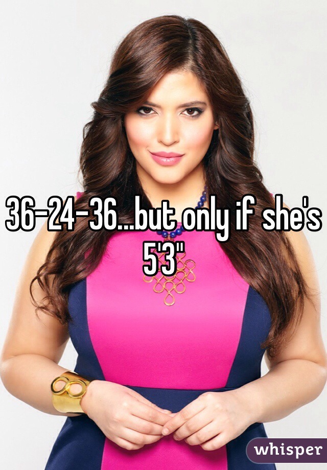 36-24-36...but only if she's 5'3"