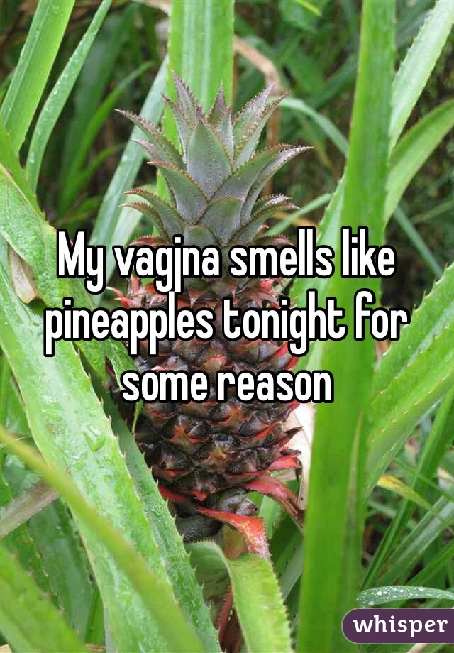 My vagjna smells like pineapples tonight for some reason 