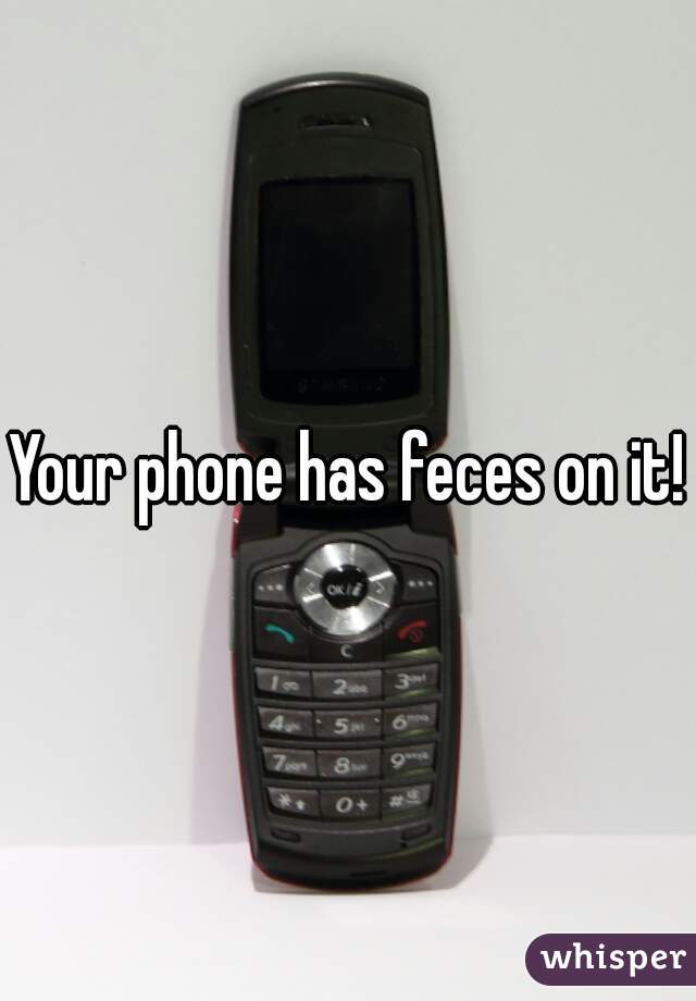 Your phone has feces on it!