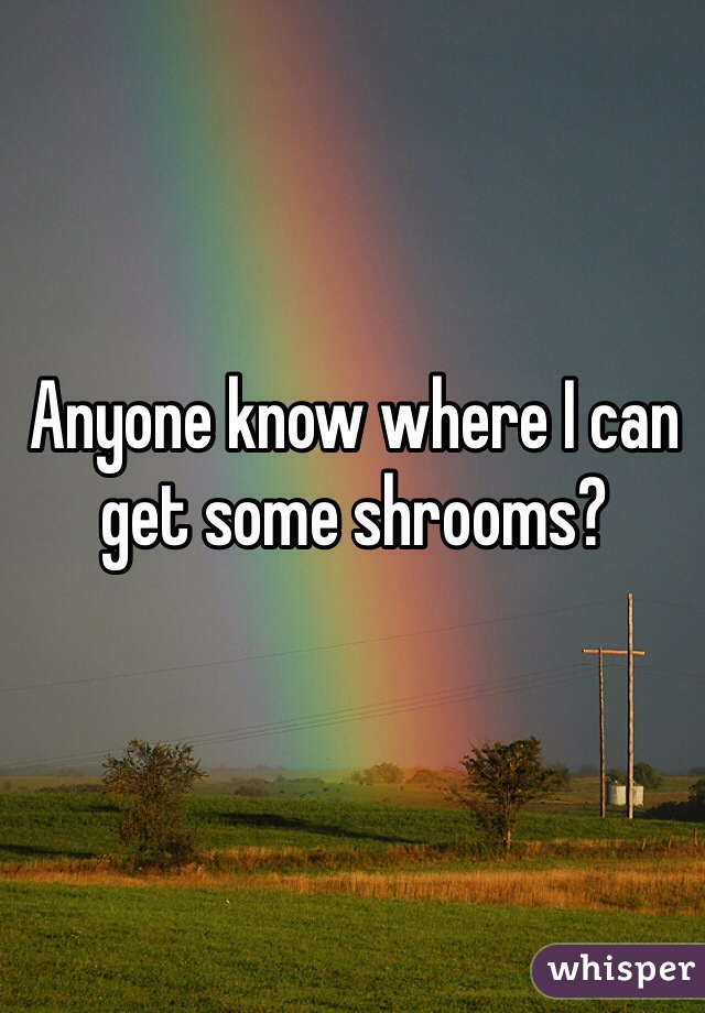 Anyone know where I can get some shrooms?