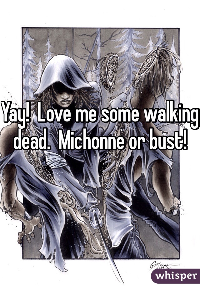 Yay!  Love me some walking dead.  Michonne or bust! 