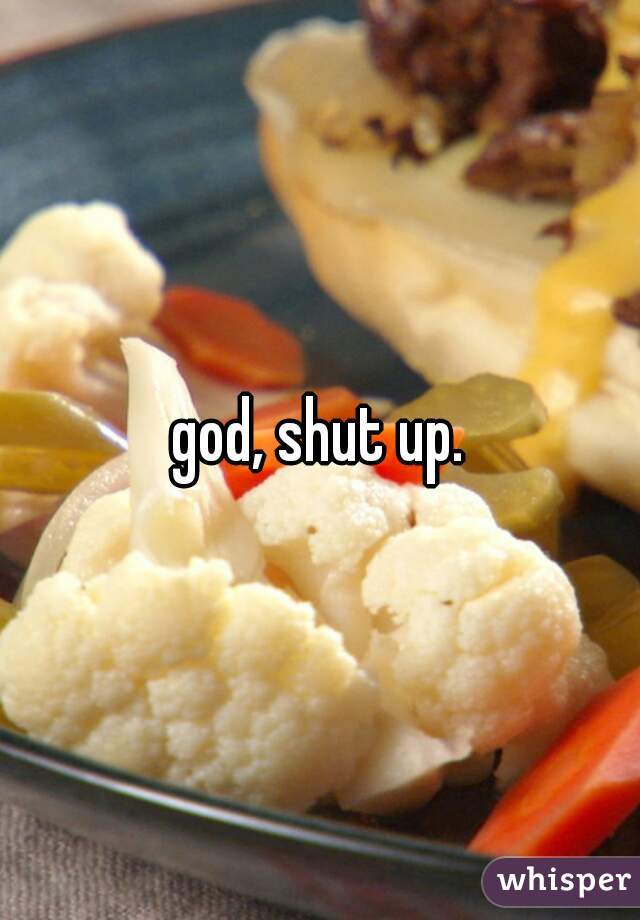 god, shut up.