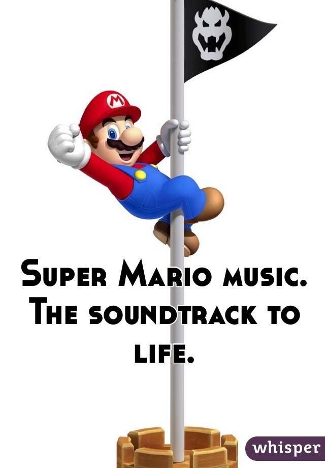 Super Mario music. The soundtrack to life. 