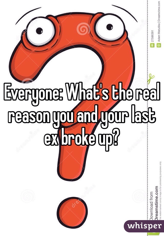 Everyone: What's the real reason you and your last ex broke up? 