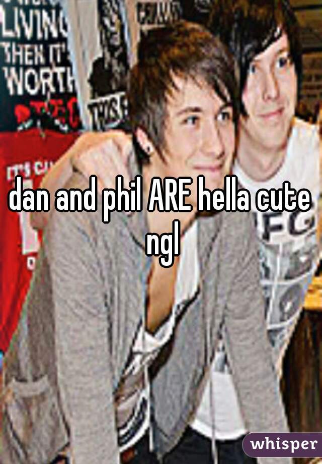 dan and phil ARE hella cute ngl