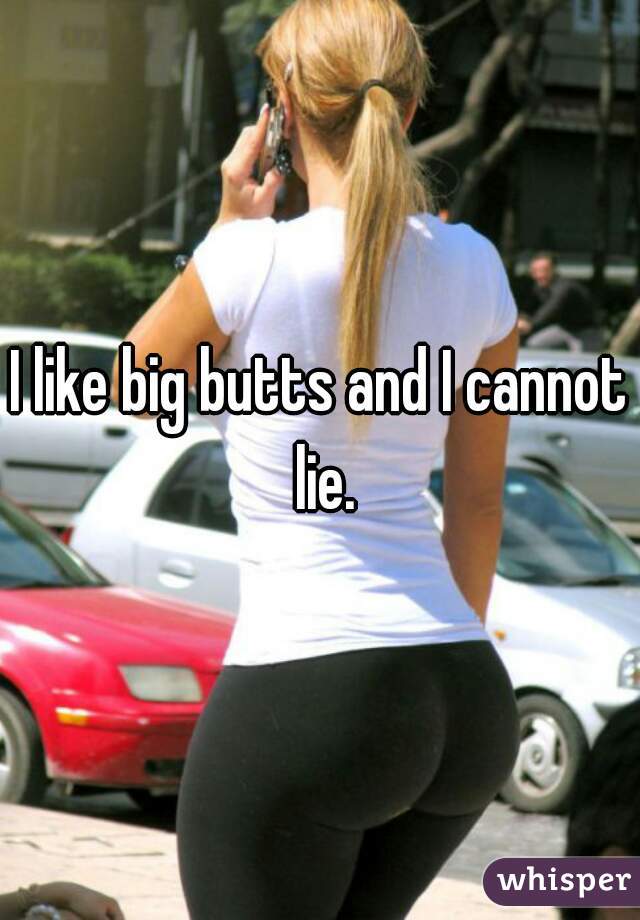 I like big butts and I cannot lie.