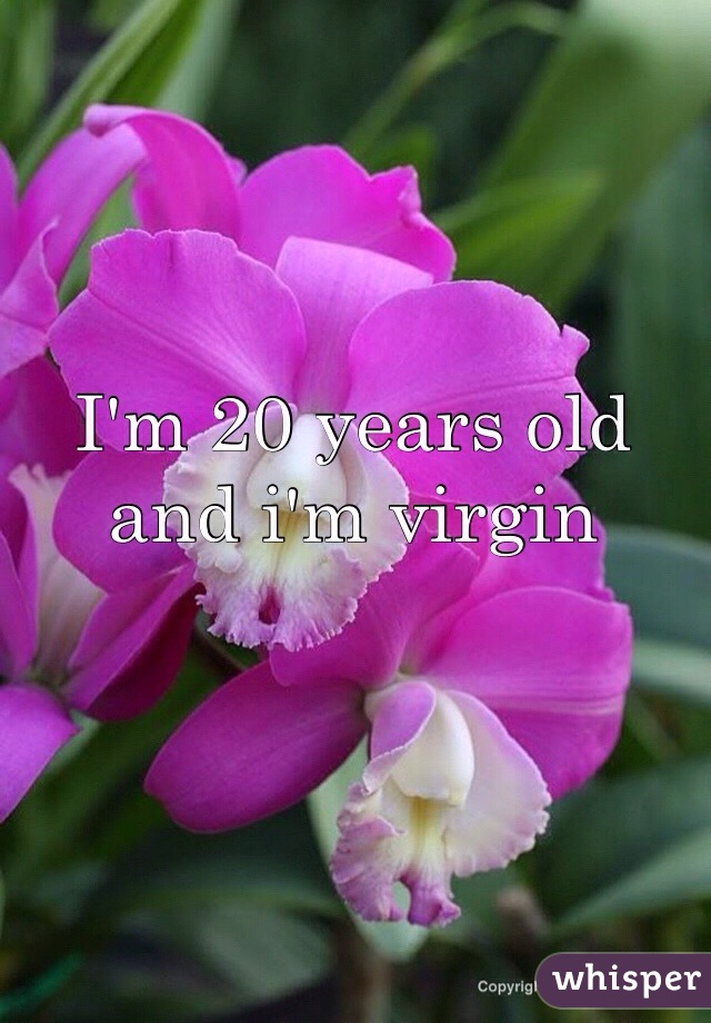 I'm 20 years old and i'm virgin