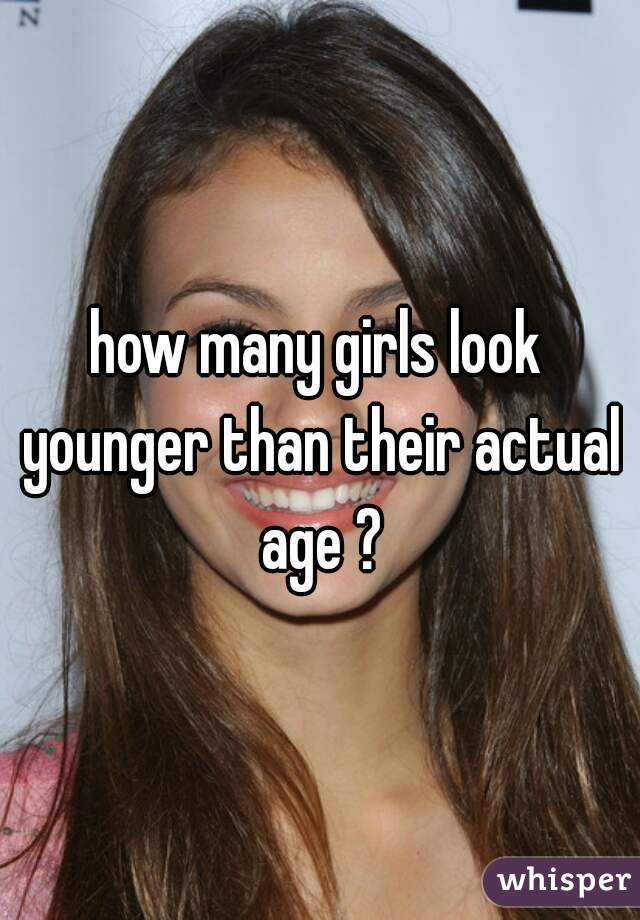 how many girls look younger than their actual age ?