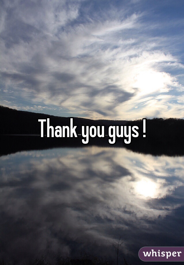Thank you guys ! 