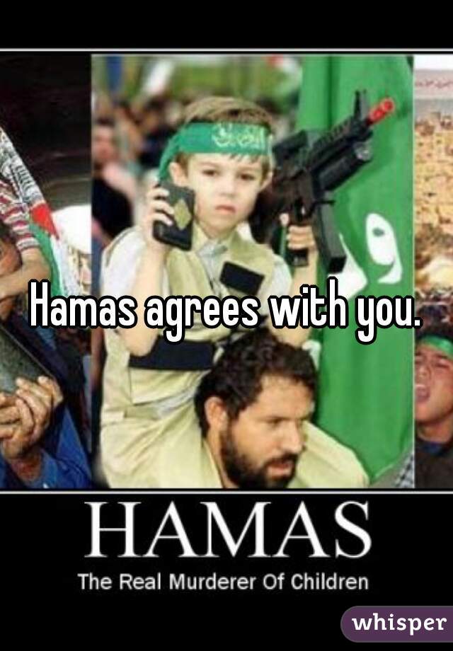 Hamas agrees with you.