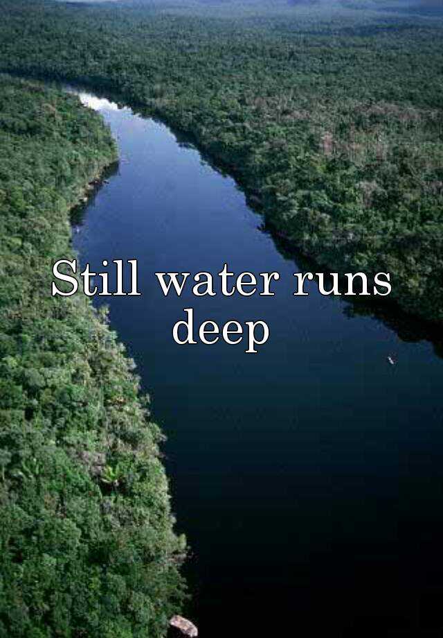 What Does The Phrase Still Water Runs Deep Mean