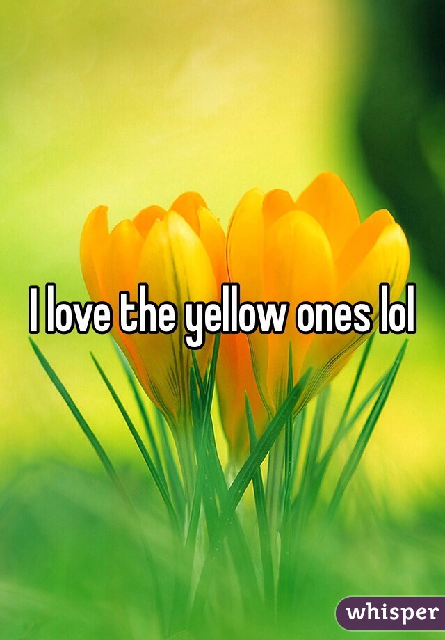I love the yellow ones lol