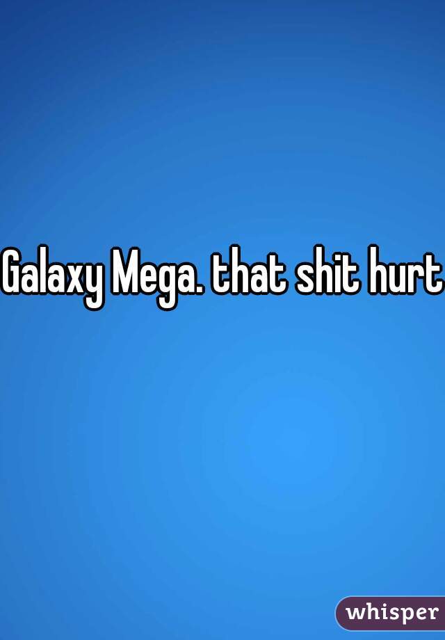 Galaxy Mega. that shit hurts