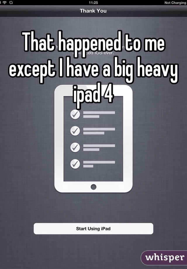 That happened to me except I have a big heavy ipad 4