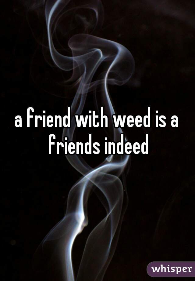 a friend with weed is a friends indeed
