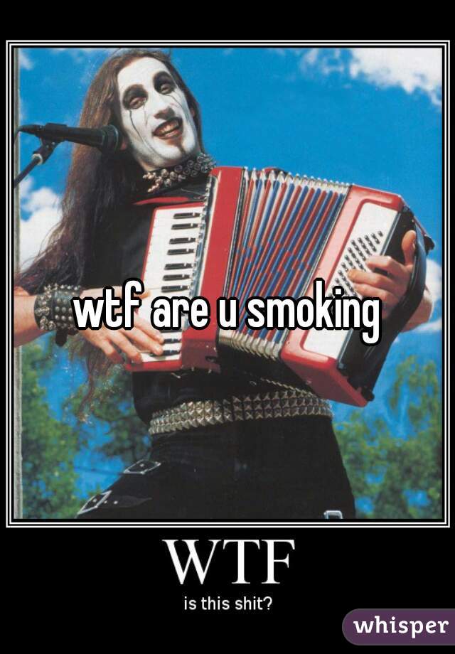 wtf are u smoking