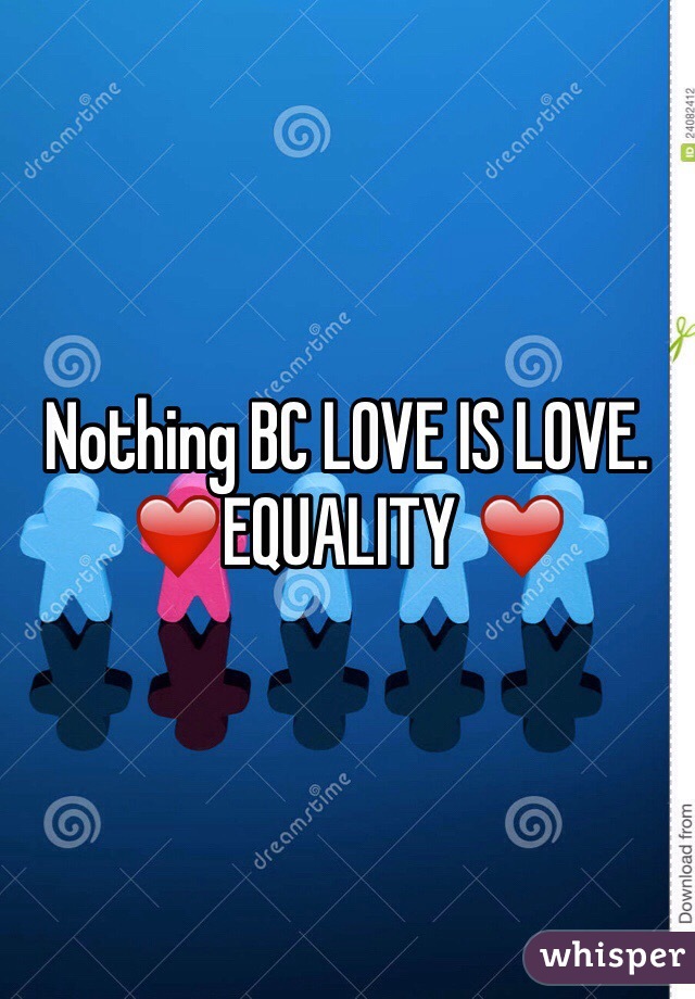 Nothing BC LOVE IS LOVE. ❤️EQUALITY ❤️