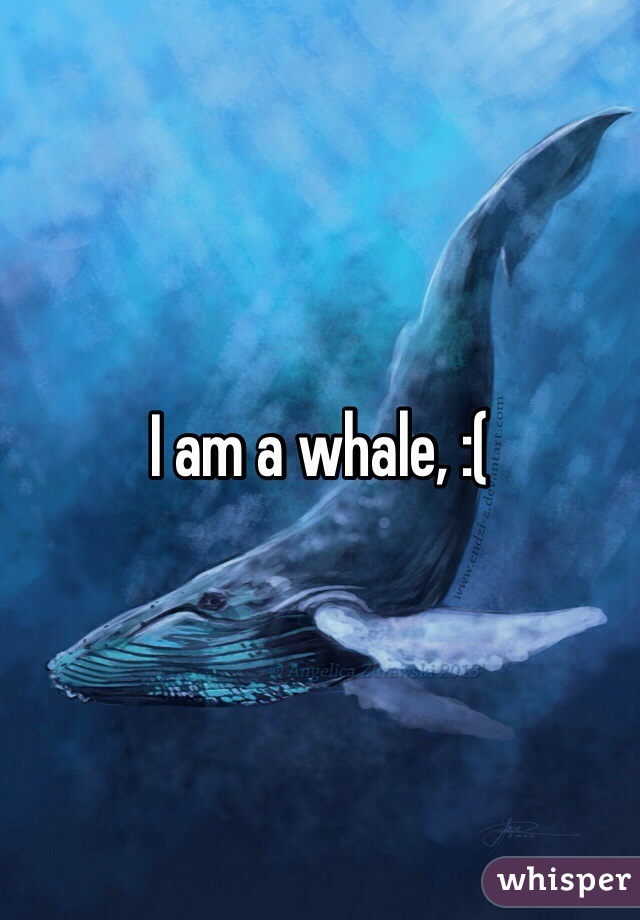 I am a whale, :( 