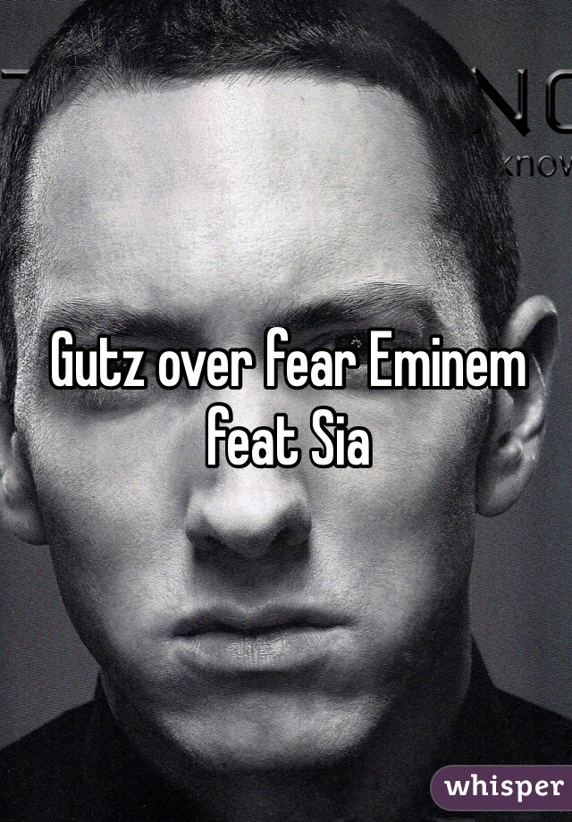 Gutz over fear Eminem feat Sia
