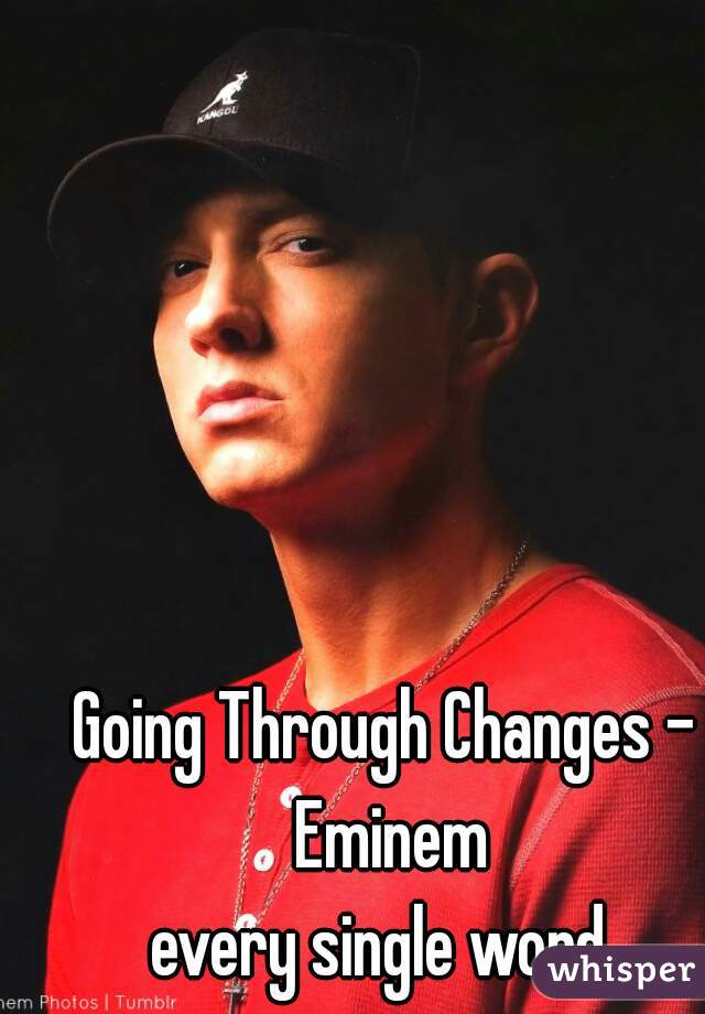 Going Through Changes - Eminem

every single word.