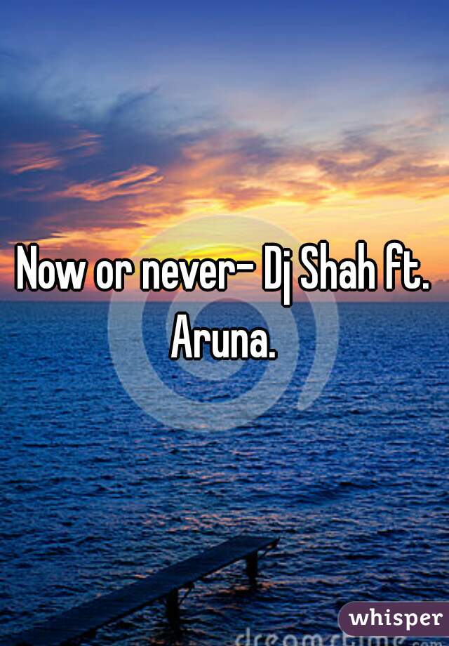 Now or never- Dj Shah ft. Aruna. 