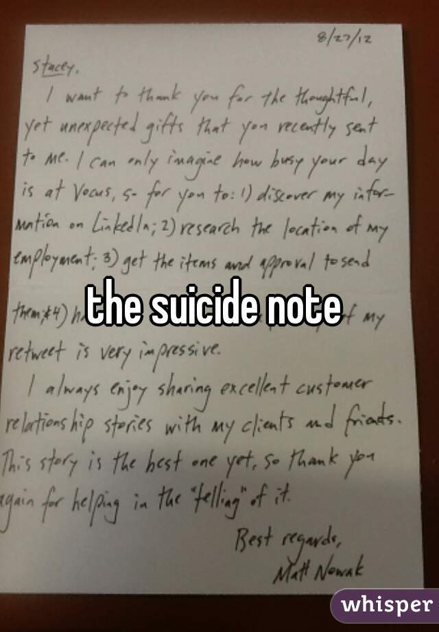 the suicide note 