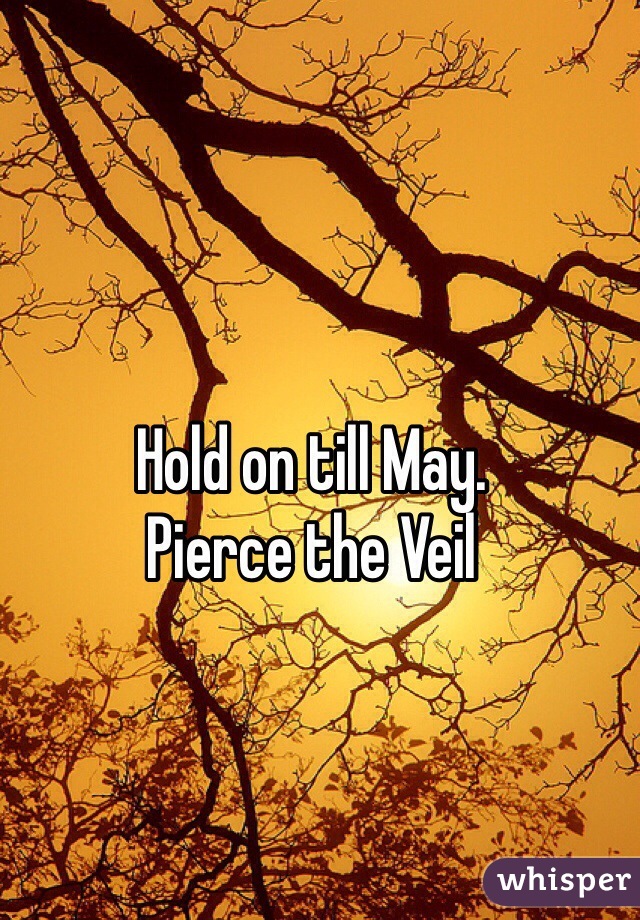 Hold on till May.
Pierce the Veil