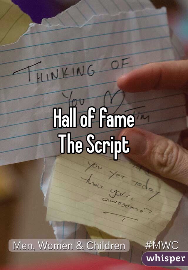 Hall of fame 
The Script