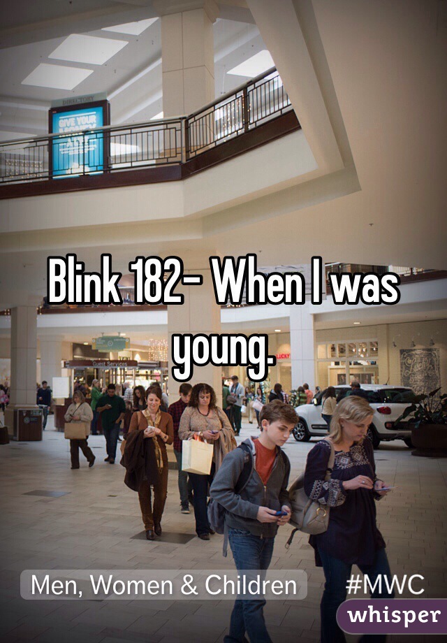 Blink 182- When I was young.