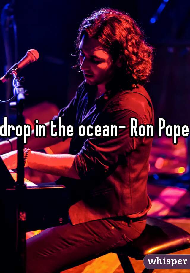 drop in the ocean- Ron Pope