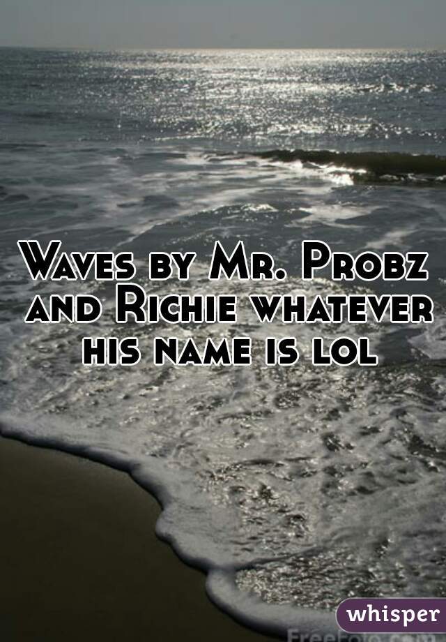 Waves by Mr. Probz and Richie whatever his name is lol