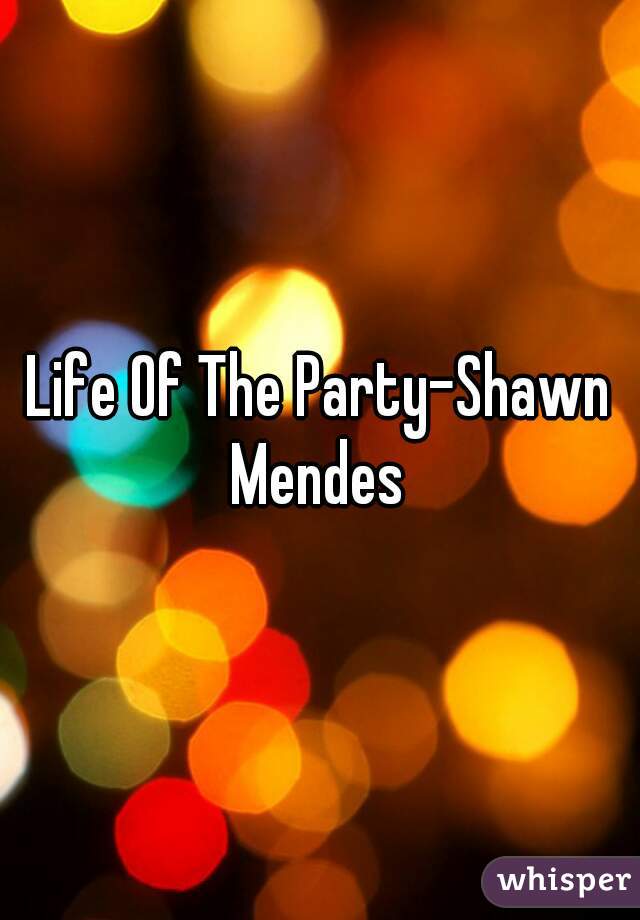 Life Of The Party-Shawn Mendes 