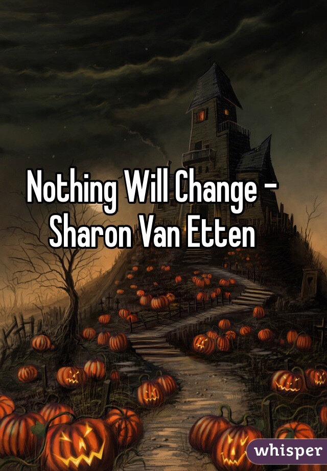 Nothing Will Change - Sharon Van Etten