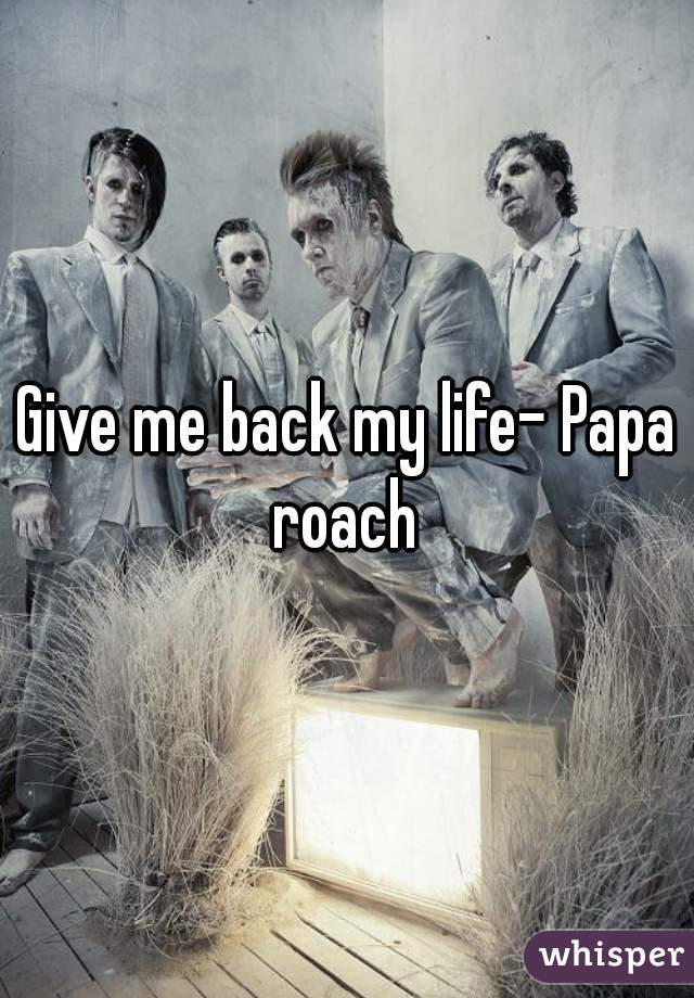 Give me back my life- Papa roach 