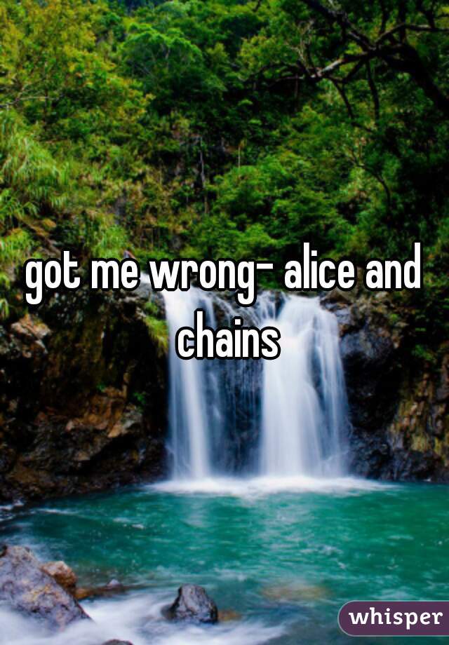 got me wrong- alice and chains