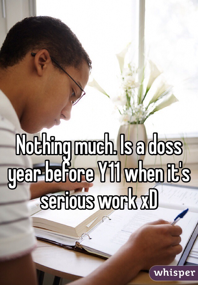 Nothing much. Is a doss year before Y11 when it's serious work xD 