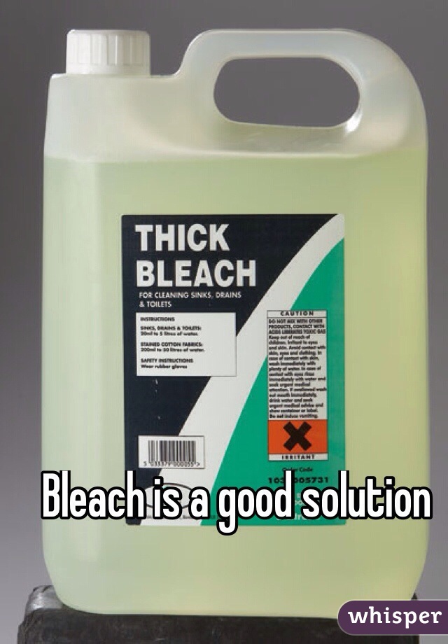 Bleach is a good solution 
