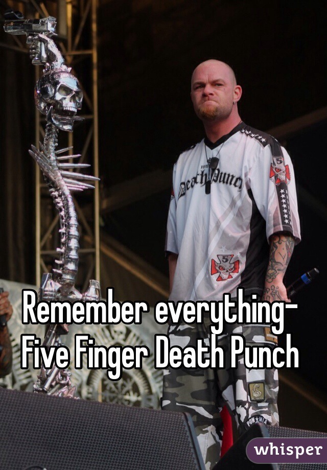 Remember everything- Five Finger Death Punch