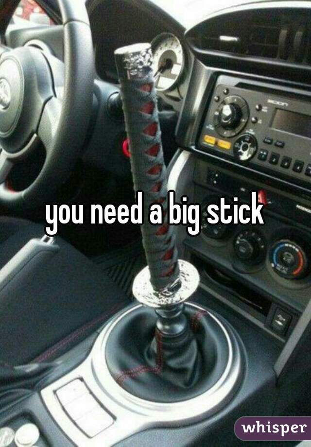 you need a big stick
