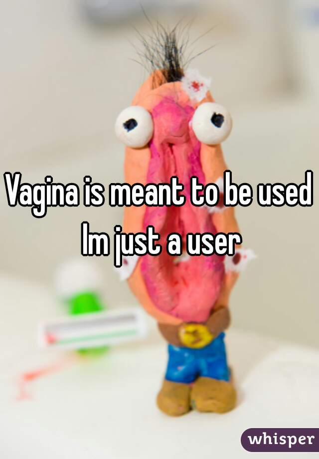 Vagina is meant to be used Im just a user
