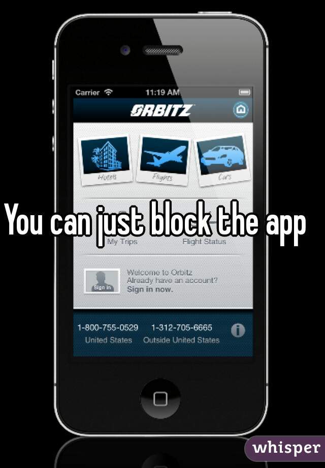 You can just block the app  