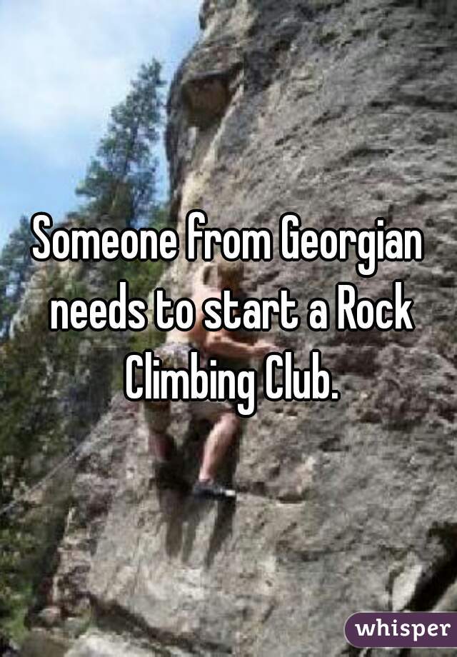 Someone from Georgian needs to start a Rock Climbing Club.
