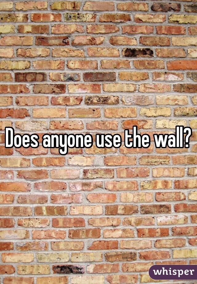 Does anyone use the wall? 