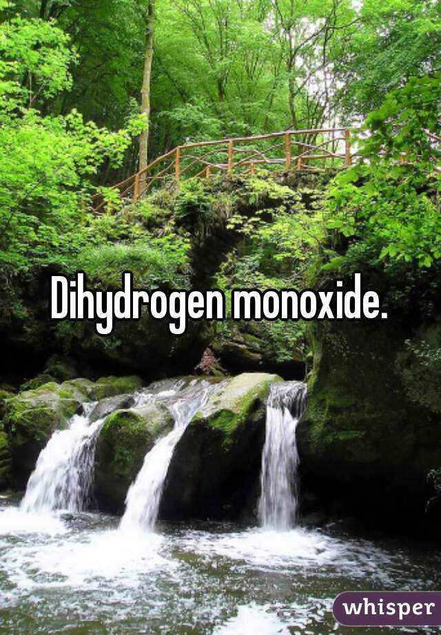 Dihydrogen monoxide.