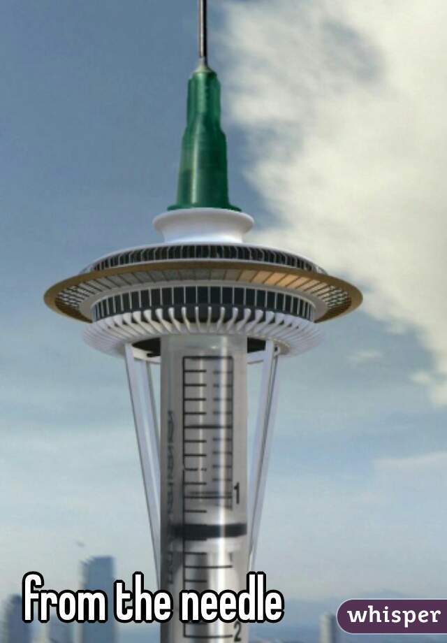 from the needle