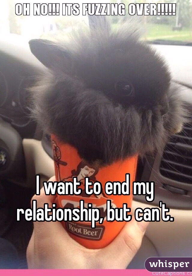 I want to end my relationship, but can't. 