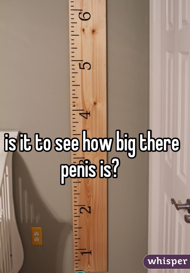 is it to see how big there penis is? 