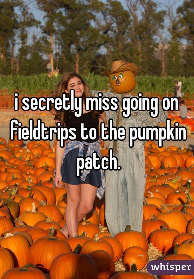 i secretly miss going on fieldtrips to the pumpkin patch.