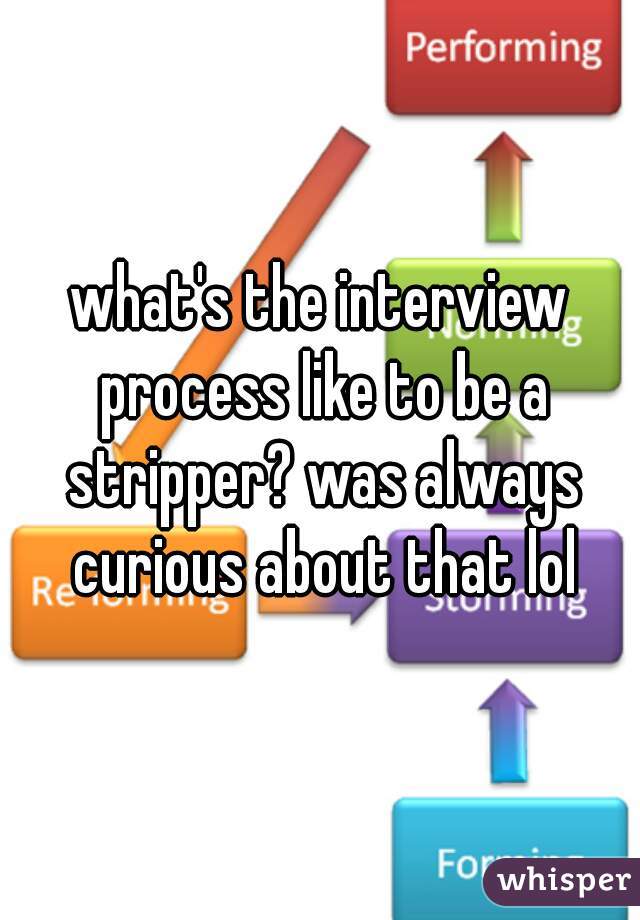 what's the interview process like to be a stripper? was always curious about that lol