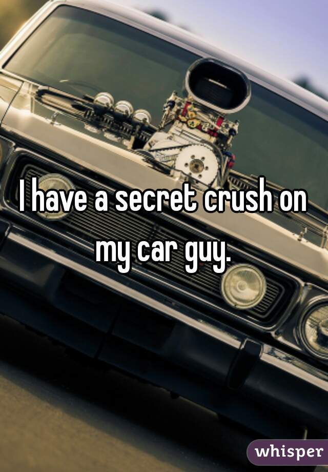 I have a secret crush on my car guy. 